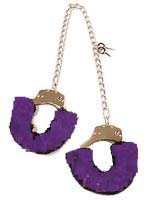 Purple Furry Leg Cuffs