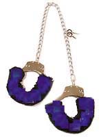 Blue Furry Leg Cuffs