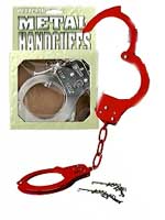 Red Metal Handcuffs
