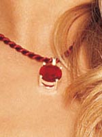 Womens Solitare Necklace On A Silk Cord