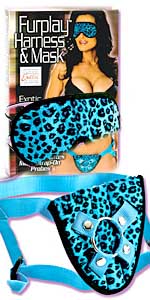Furplay Harness and Mask Blue Leopard