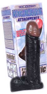 Vac-U-Lock Realistic 8 Inch Black Cock Attachment