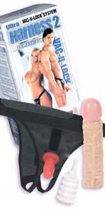Vac-U-Lock Ultra Harness 2 and Plug with 8 Inch Dong