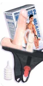 Vac-U-Lock Vibrating Ultra Harness 2 and Plug with 8 Inch Realistic Cock