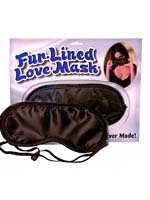 Black Faux Fur and Satin Love Mask