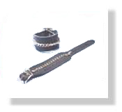 Heavy Leather and Chain Wrist Restraints