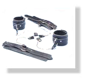 Heavy Leather Wrist To Ankle Restraints