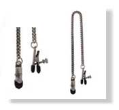 Nipple Clamp SPF-1 - Tipped Jaw with Jewel Chain