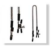Nipple Clamp SPF-6  - Tipped Jaw with Jewel Chain