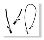 Nipple Clamp SPF-13  - Tipped Jaw with Leather Chain