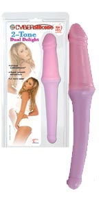 Adam and Eve CyberSilicone 2-Tone Dual Double Dong