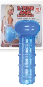 Adam and Eve 2-Tone Blue Anal Masturbator