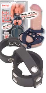 Adam and Eve Kinky Cockring and Ball Harness