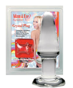 Adam and Eve E-Glass Crystal Plug - A8411-6
