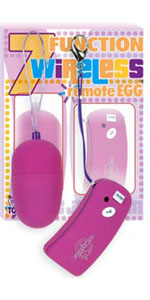 7 Function Wireless Remote Egg, Fuchsia ~ DJ0902-02