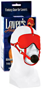 Lovers Headgear Advanced Red Eye Mask with Ball Gag ~  SE2737-11