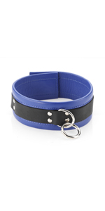 Spartacus Black and Blue Leather Collar ~  SPL-8J-17BB