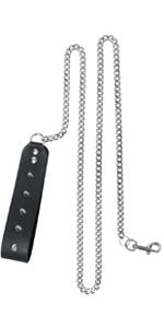 Spartacus Chain Leash with Studded Handle ~ SPL-8L-1