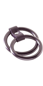 Blackout Metal Dual Cock Ring - 1.5 and 1.75