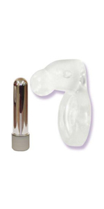 Single Play Vibe Cock Ring, Clear ~ DJ0854-02
