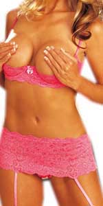 Stretch Lace Garterbelt - 4 Colors