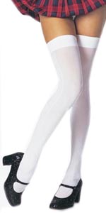 White Opaque Thigh High