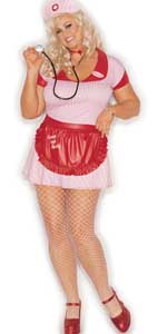 Candy Stripper 4 PC Plus Size Costume Set