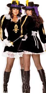 Sexy Musketeer 3 PC Plus Size Costume Set