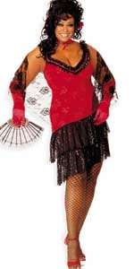 Senorita Flamenca 5 PC Plus Size Costume Set