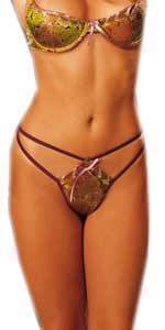 Roses Brocade Thong