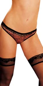 Victorian Stretch Jacquard Thong