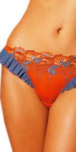 Lurex Embroidery Thong
