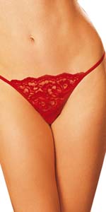 Chopper Bar Lace Thong Panty