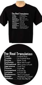Crew Neck Short Sleeve T-Shirt  Slogan: Fucked The Real Translation