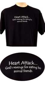 Crew Neck Short Sleeve T-Shirt  Slogan: Heart Attack