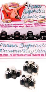 Porno Superstar Camera Keychain
