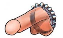 3 Snap Conical Studded Cock Strap
