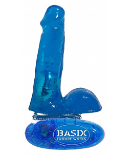 Basix 6 Inch Vibrating Dong Blue